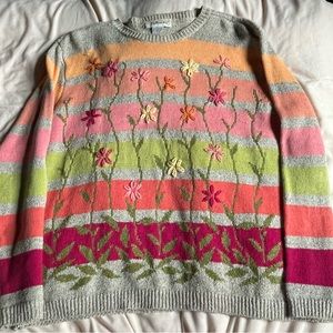 2/$30💚Embroidered Knitted Sweater